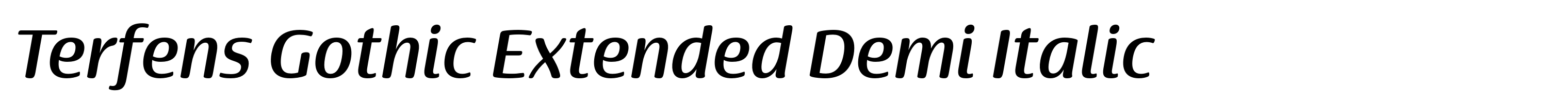 Terfens Gothic Extended Demi Italic